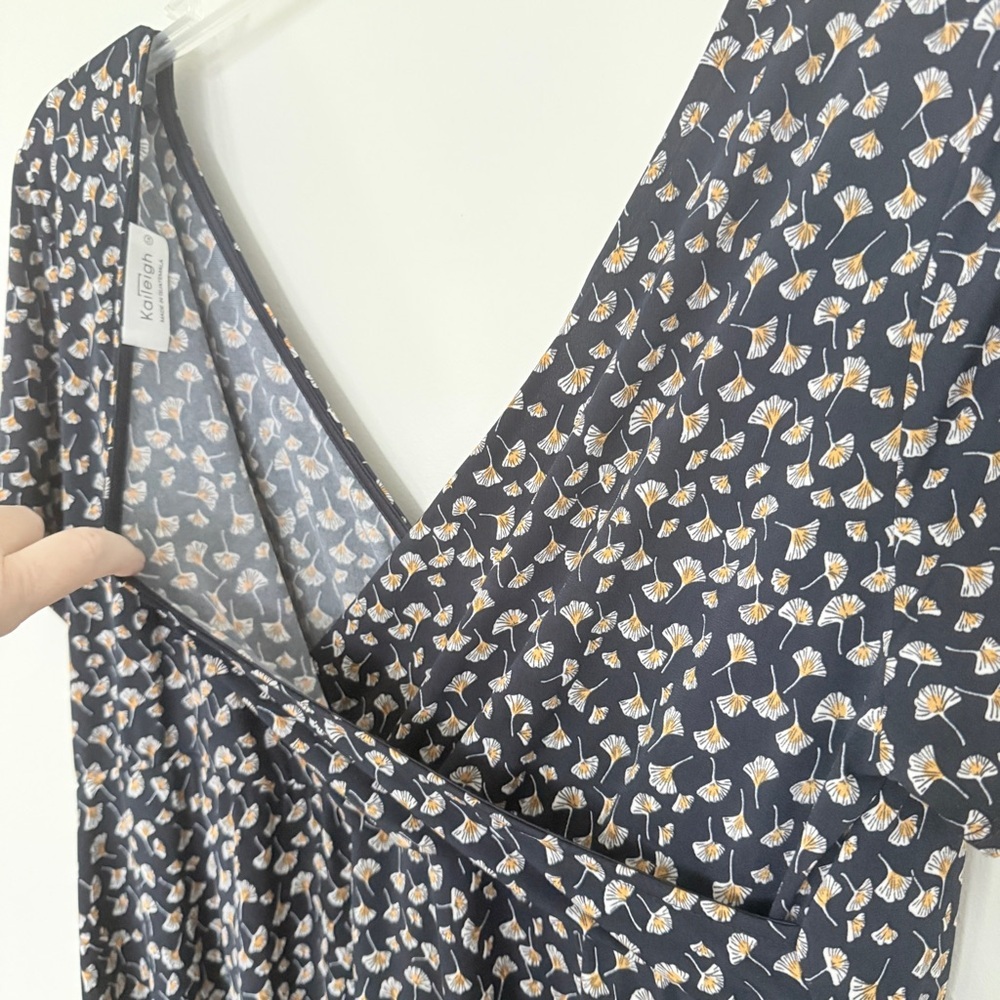 Kaileigh Blue / Yellow Floral Dress Size 1X AN - Picture 7 of 8